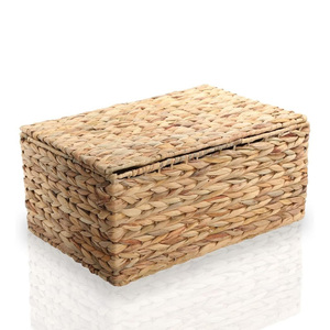 Boîtes de rangement artisanales en jacinthe d'eau, organiseurs pour ranger les essentiels, boîtes tissées de bonne qualité - Product Image 1