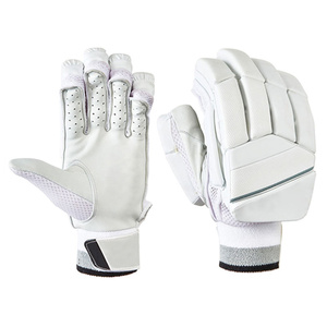 Breathable Leather Cricket Gloves Comfort Fit Durable <b>Padding</b> Full Finger Lightweight Shock Absorbent Wrist Professional Design - Product Image 3