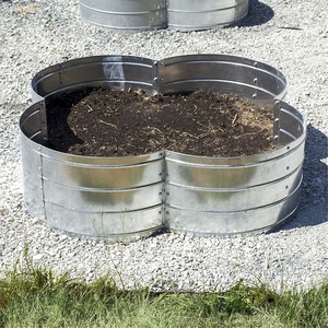 Jardinière surélevée en acier galvanisé en forme de trèfle, jardinières ondulées en métal pour légumes et décoration - Product Image 3