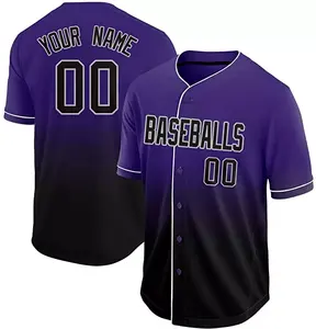 Nueva llegada más tamaño personalizado botón abajo béisbol Jersey bajo precio hombres ropa deportiva uniformes para la venta - Product Image 4