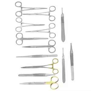 Juego de Instrumentos Quirúrgicos Manuales de Acero Inoxidable de Alta Calidad, 13 Piezas, Certificado CE Clase II, Cirugía General - Product Image 3