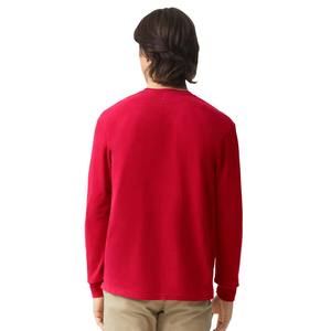 เสื้อแขนยาวคอลูกเรือผ้าฝ้ายผู้ชายระบายอากาศ - Product Image 4