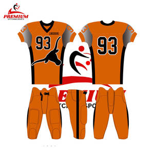 Venta al por mayor de sublimación personalizada, uniforme de fútbol americano de manga corta, 100% poliéster, transpirable, de secado rápido, hecho en Pakistán, tarifa barata - Product Image 3
