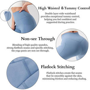 Pantalon d'entraînement à compression à séchage rapide taille haute pour femmes Style décontracté pour la course et le yoga - Product Image 3