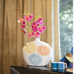 Vase à fleurs en céramique rustique au design moderne, blanc élégant pour la maison, le bureau ou l'hôtel, porcelaine de petite taille au prix de gros - Product Image 5