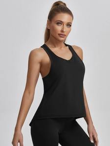 2025 Custom XS Ladies Sportswear Breathable Knitted Gym Fitness Workout Tank <b>Singlet</b> Wholesale Supply - Product Image 4