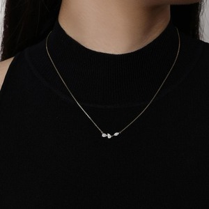Elegante Collar Trio de Diamantes con Corte Pera y Marquesa de 0.42 Ct D-F VVS1-VS2, Diamantes Cultivados en Laboratorio en Oro Amarillo de 18K para Fiesta de Compromiso - Product Image 2