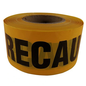 Ruban de sécurité PE jaune Barricade personnalisable de haute qualité avec message d'avertissement personnalisé de qualité supérieure Produit de ruban d'avertissement de qualité supérieure - Product Image 2