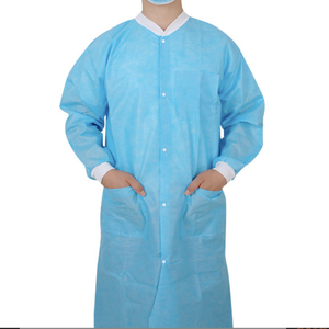 Uniforme de hospital no tejido Cuello redondo Bata quirúrgica Uniformes de hospital - Product Image 3