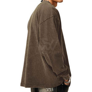 Servicio OEM, venta al por mayor, sudadera de lavado ácido para hombre, último diseño básico hecho en Pakistán, sudadera de lavado ácido - Product Image 6