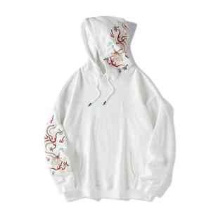 Men hoodie 100% casual pullover stylish modern slim fit embroidery work fashion plain solid cotton polyester <b>blend</b> clothing - Product Image 1
