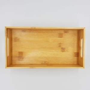 Bandeja de servicio rectangular de bambú hilado hecha a mano con asa para vajilla, restaurante y decoración del hogar, venta al por mayor de Vietnam - Product Image 4