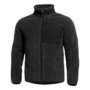 Custom Made Hooded Sherpa <b>Fleece</b> Jacket Front Logo Winter Breathable Luxury High Quality Men's OEM Service - Product Image 3