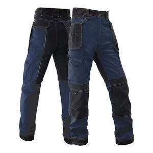 Venta al por mayor pantalones multi-bolsillos fabricación Unisex al aire libre senderismo trabajo Cargo pantalones Casual 100% algodón cintura pantalones de seguridad con - Product Image 2