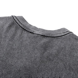 Nueva llegada OEM venta al por mayor logotipo personalizado peso pesado 100% algodón lavado ácido camiseta para hombre Vintage lavado camiseta - Product Image 6