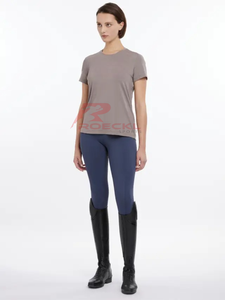 Top de equitación de alta elasticidad para mujer, venta al por mayor, secado rápido, absorción de humedad, textura suave, corte ergonómico, competición ecuestre - Product Image 3