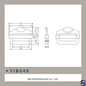 YIB048(BAR) Caractéristique de sécurité de boucle en métal de sac d'alliage d'aluminium de style professionnel - Product Image 4