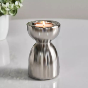 Bougeoir en acier fait à la main avec finition miroir Parfait pour la maison, les centres de villégiature, les mariages et les événements Décoration de table - Product Image 2