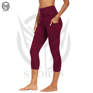 Leggings Deportivos de Cintura Alta para Mujer con Bolsillos, Control de Abdomen, Elásticos en 4 Direcciones, Ideales para Yoga, Precio al por Mayor - Product Image 4