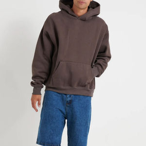Sudadera con Capucha de Alta Calidad, Gruesa, Hombros Caídos, Sin Cordones, Estilo Holgado para Hombre - Product Image 2