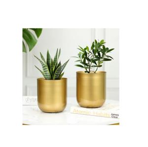 Décoration de table de mariage à la maison utiliser le meilleur prix la meilleure qualité pot de fleur en laiton de conception faite à la main pour des pots de jardinière en métal d'utilisation de vaisselle de table pour - Product Image 6