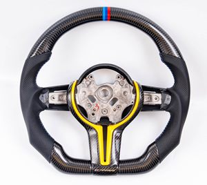 Volant <span class=keywords><strong>sport</strong></span> en fibre de carbone OEM pour l'intérieur des voitures BMW M3 M4 M5 E46 E90 E70 E71 F30 F10 F35 F22 F18 F07 F01 - Product Image 4
