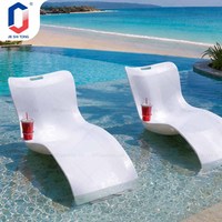 Chaise longue gonflable JIE SHI TONG pour piscine, en matériau PP blanc, pour la relaxation dans la piscine