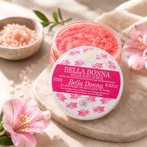 Bella Donna Sugar <b>Body</b> <b>Scrub</b> Natural Exfoliating Sugar <b>Scrub</b> with Shea Butter Olive Oil Coconut Oil Grapeseed Oil Soft Smooth - Product Image 1