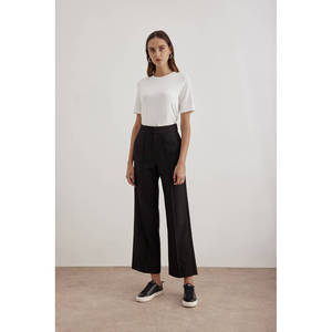 Pantalon large taille haute en crêpe pour femme, infroissable et respirant - Product Image 1
