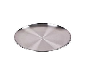 Plateau de service rond en acier léger non fini, fourni directement par l'usine, pour restaurants et usage domestique, disponible en plusieurs tailles - Product Image 1