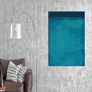 Impression sur toile turquoise inspirée de Mark Rothko - Décoration moderne, encadrée - Product Image 1