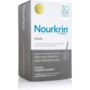 นูร์คริน แมน 180 เม็ด สำหรับ 3 เดือน ผลิตภัณฑ์บำรุงรากผมและเร่งการงอกของเส้นผม หลายสี - Product Image 3
