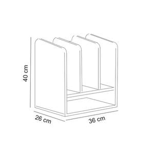 JGWOOD DESIGNS Porta Revistas Triple de Plástico, Mueble de Oficina Moderno, Organizador de Almacenamiento para Dormitorio, Forma Rectangular - Product Image 5