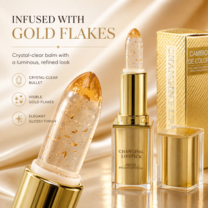 Rossetto con Foglia d'Oro che Cambia Colore, Migliora Labbra Opache e Secche, Illumina, Nutre e Idrata, Lunga Durata - Product Image 3
