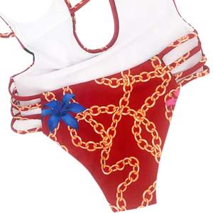 Chains Graphic One Piece Swimsuit Women Printed Stretch Fit Fashion Swimwear Beach Summer Look - Product Image 4