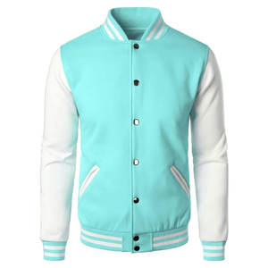 Venta al por mayor Unisex Personalizable Color Stand Collar Mangas regulares Primavera Impermeable Transpirable A Prueba de Viento Varsity Chaquetas - Product Image 1