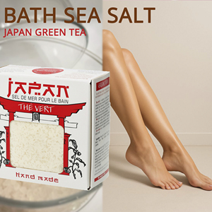 Sal de Baño de Té Verde Pura Mineral de Letonia, UE, Japón, Grado Cosmético, Producto de Belleza Limpia, Etiqueta Privada OEM, Suministro a Granel - Product Image 3