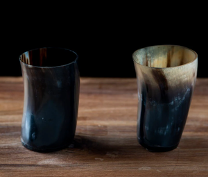 Vente chaude corne de buffle verre base en bois design luxueux buffle naturel viking corne à boire verre - Product Image 4