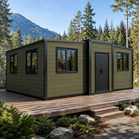 Bureau de jardin moderne, cabane préfabriquée, structure en acier, maison modulaire préfabriquée en conteneur