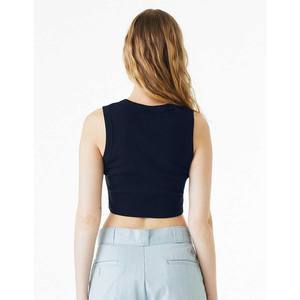 Bella & Canvas B04706655 Débardeur pour femme en micro-côtes, mélange marine uni - Product Image 4