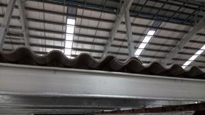 แผ่นหลังคาซีเมนต์ลูกฟูก PVA-คอนกรีตเสริมเหล็กคุณภาพสูงทนทานใช้ในโรงงานอุตสาหกรรม - Product Image 3