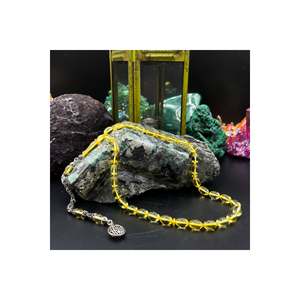 Perles de prière en ambre véritable, ovales, taille olive, couleur miel, avec pompon en argent sterling 925, 18,13 g - Product Image 3