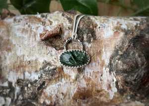 Collar de Plata de Ley con Rodio y Seraphinite Único, Hecho a Mano, con Piedras Preciosas, para Mujer, Joyería de Aniversario - Product Image 3