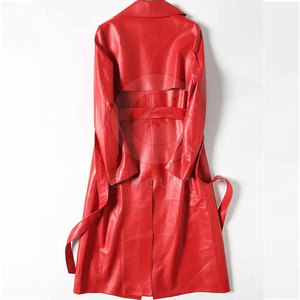 เสื้อเทรนช์โค้ทหนังสำหรับผู้หญิงเสื้อคลุมยาวสำหรับฤดูหนาวผลิตตามสั่งใหม่2025 - Product Image 2