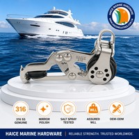 Câble métallique marin en acier inoxydable 316, 6 mm, bloc de navigation à roulement à billes, poulie triple pivotante en nylon, accessoires de quincaillerie pour yacht et bateau