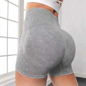 Women's High Waist Quick Dry Yoga <b>Shorts</b> Elastic Waist Honey Butt Seamless <b>Tight</b> Butt Three Point Fitness Pants for Boxing - Product Image 6
