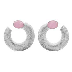 Pendiente de Calcedonia azul con forma ovalada, Gema azul, Plata de Ley 925, chapado en oro, plata, piedra preciosa Calcedonia - Product Image 3