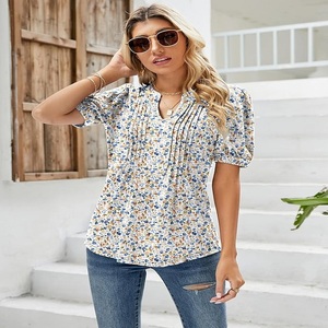 Blusa de satén de talla grande de secado rápido de manga corta informal para mujer Color personalizado para las estaciones de primavera y otoño - Product Image 3