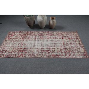 พรมตุรกีวินเทจ ขนาด 3.1x6.5 ฟุต (93x198 ซม.) พรมลายปะติดสีแดง - Product Image 3