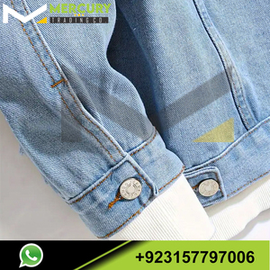 <b>Mens</b> Badge Patches <b>Denim</b> <b>Jacket</b> Streetwear Patchwork <b>Denim</b> <b>Jacket</b> Ripped <b>Denim</b> Outerwear - Product Image 4